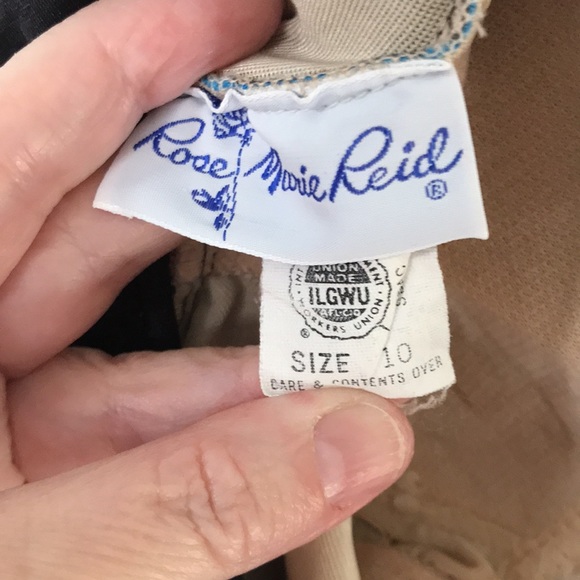 ROSE MARIE REID ONE PIECE SWIMSUIT BLUE & BLACK POLKA DOTS SIZE 10 - Picture 4 of 7